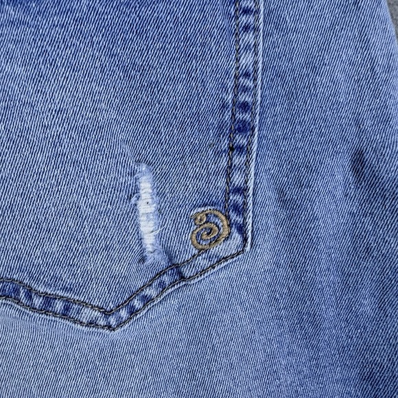 Distressed Wide Leg High Rise Jeans Ripped Denim Casual Womens Size 17 W32 L32 - Picture 6 of 15